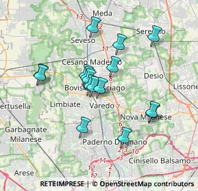 Mappa Via Oberdan, 20813 Bovisio-Masciago MB, Italia (2.9925)