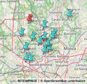 Mappa Via Oberdan, 20813 Bovisio-Masciago MB, Italia (5.55667)