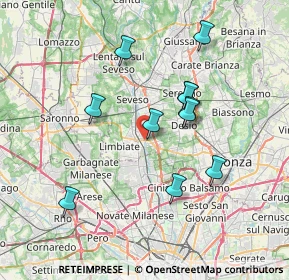 Mappa Via Guglielmo Oberdan, 20813 Bovisio-masciago MB, Italia (6.59182)