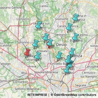 Mappa Via Guglielmo Oberdan, 20814 Varedo MB, Italia (7.47267)