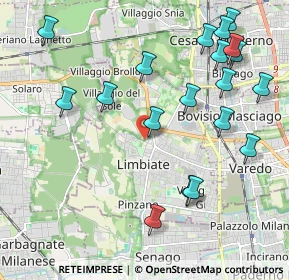 Mappa Via Fratelli Cairoli, 20812 Limbiate MB, Italia (2.37684)