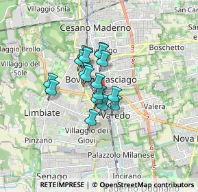 Mappa SP527, 20813 Bovisio-Masciago MB, Italia (1.04529)