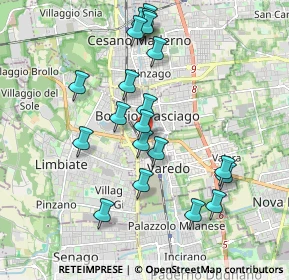 Mappa SP527, 20813 Bovisio-Masciago MB, Italia (1.889)