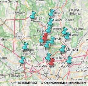 Mappa SP527, 20813 Bovisio-Masciago MB, Italia (6.47944)