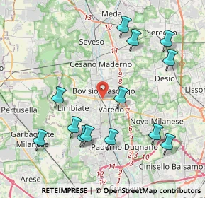 Mappa SP527, 20813 Bovisio-Masciago MB, Italia (4.50692)