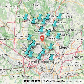 Mappa Via dei Mille, 20814 Varedo MB, Italia (6.9615)