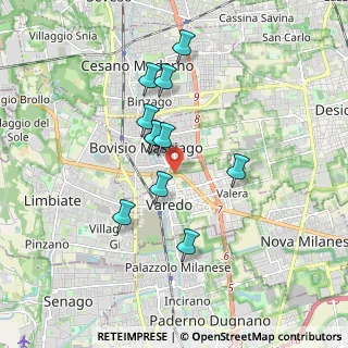 Mappa Via dei Mille, 20814 Varedo MB, Italia (1.49636)