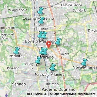 Mappa Via dei Mille, 20814 Varedo MB, Italia (1.83636)