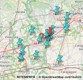 Mappa Via Pietro Micca, 20056 Trezzo sull'Adda MI, Italia (6.62105)