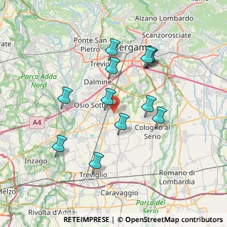 Mappa Via Antonio Meucci, 24049 Verdello BG, Italia (6.90833)