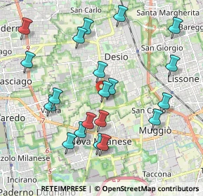 Mappa Via S. Vincenzo Dè Paoli, 20033 Desio MB, Italia (2.0885)