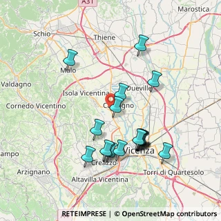 Mappa Via Monte Ortigara, 36030 Costabissara VI, Italia (7.33167)