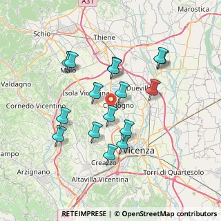 Mappa Via Monte Ortigara, 36030 Costabissara VI, Italia (6.59625)