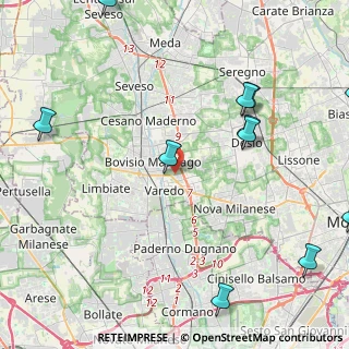 Mappa Via Stelvio, 20814 Varedo MB, Italia (5.93364)
