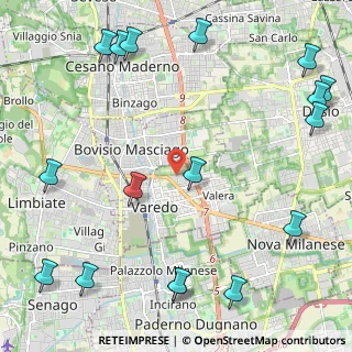 Mappa Via Monte Rosa, 20814 Varedo MB, Italia (3.13412)