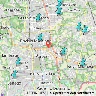 Mappa Via Monte Rosa, 20814 Varedo MB, Italia (2.94636)