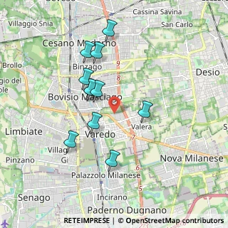 Mappa Via Stelvio, 20814 Varedo MB, Italia (1.65364)