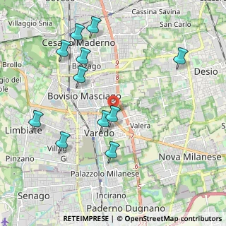 Mappa Via Monte Rosa, 20814 Varedo MB, Italia (2.21909)