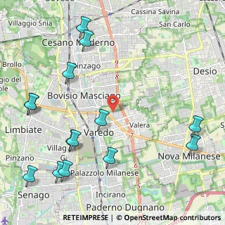 Mappa Via Stelvio, 20814 Varedo MB, Italia (2.80643)