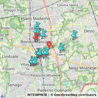 Mappa Via Monte Rosa, 20814 Varedo MB, Italia (1.51333)