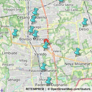 Mappa Via Monte Rosa, 20814 Varedo MB, Italia (2.64545)