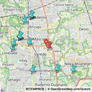 Mappa Via Monte Rosa, 20814 Varedo MB, Italia (2.63286)