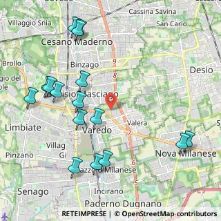Mappa Via Monte Rosa, 20814 Varedo MB, Italia (2.47313)