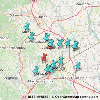 Mappa Via Palazzina, 36100 Caldogno VI, Italia (6.93533)