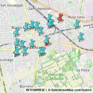 Mappa Via Montebelluna, 21052 Busto Arsizio VA, Italia (1.05)