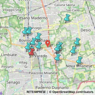 Mappa Via Monterosa, 20814 Varedo MB, Italia (1.79375)