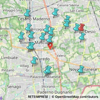 Mappa Via Monterosa, 20814 Varedo MB, Italia (2.169)