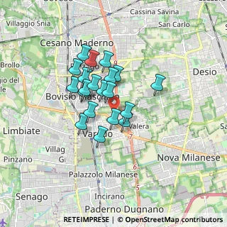 Mappa Via Monterosa, 20814 Varedo MB, Italia (1.2555)