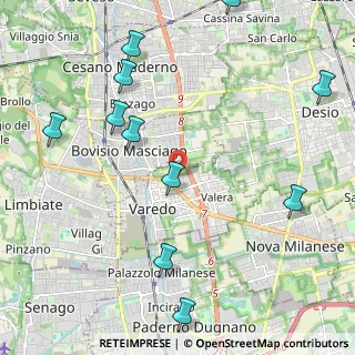 Mappa Via Monterosa, 20814 Varedo MB, Italia (2.66182)