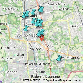 Mappa Via Monterosa, 20814 Varedo MB, Italia (1.96071)