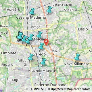 Mappa Via Monterosa, 20814 Varedo MB, Italia (2.2725)