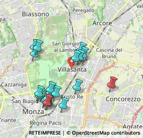 Mappa Via F. Confalonieri, 20852 Villasanta MB, Italia (1.946)