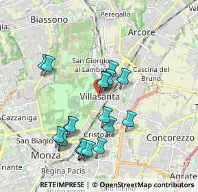 Mappa Via F. Confalonieri, 20852 Villasanta MB, Italia (1.8295)