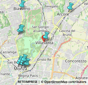 Mappa Via F. Confalonieri, 20852 Villasanta MB, Italia (2.6575)