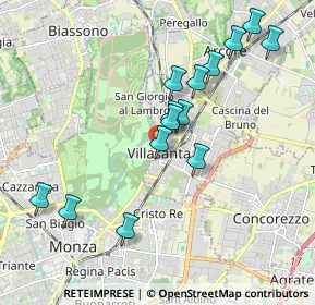 Mappa Via F. Confalonieri, 20852 Villasanta MB, Italia (1.88143)