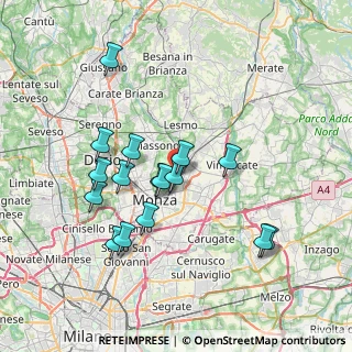 Mappa Via F. Confalonieri, 20852 Villasanta MB, Italia (6.88688)