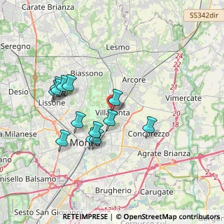 Mappa Via F. Confalonieri, 20852 Villasanta MB, Italia (3.41462)