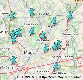 Mappa Via F. Confalonieri, 20852 Villasanta MB, Italia (4.434)