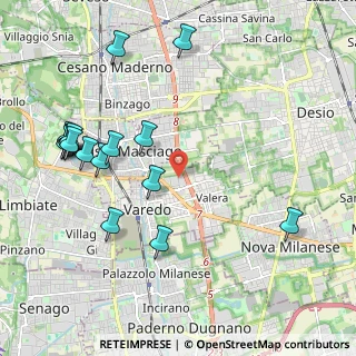Mappa Via Montello, 20814 Varedo MB, Italia (2.3825)