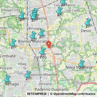 Mappa Via Montello, 20814 Varedo MB, Italia (2.96286)