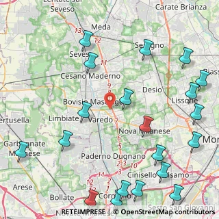Mappa Via Montello, 20814 Varedo MB, Italia (5.964)