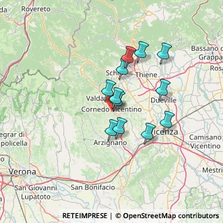 Mappa Via Lungo Agno Don Antonio San Martin, 36078 Cornedo Vicentino VI, Italia (10.86333)