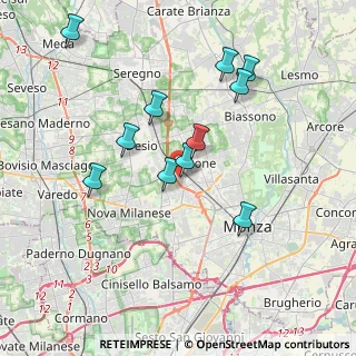 Mappa Via Giuseppe Piermarini, 20851 Lissone MB, Italia (3.58182)