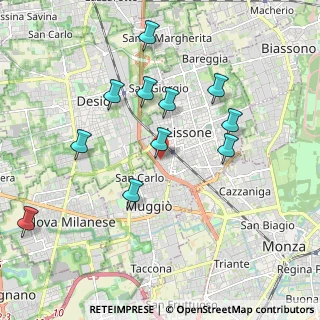 Mappa Via Giuseppe Piermarini, 20851 Lissone MB, Italia (1.92182)