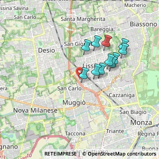 Mappa Via Giuseppe Piermarini, 20851 Lissone MB, Italia (1.56545)