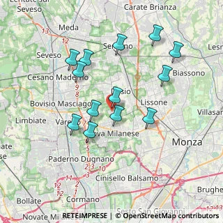 Mappa Via S. Vincenzo Dè Paoli, 20832 Desio MB, Italia (3.47077)